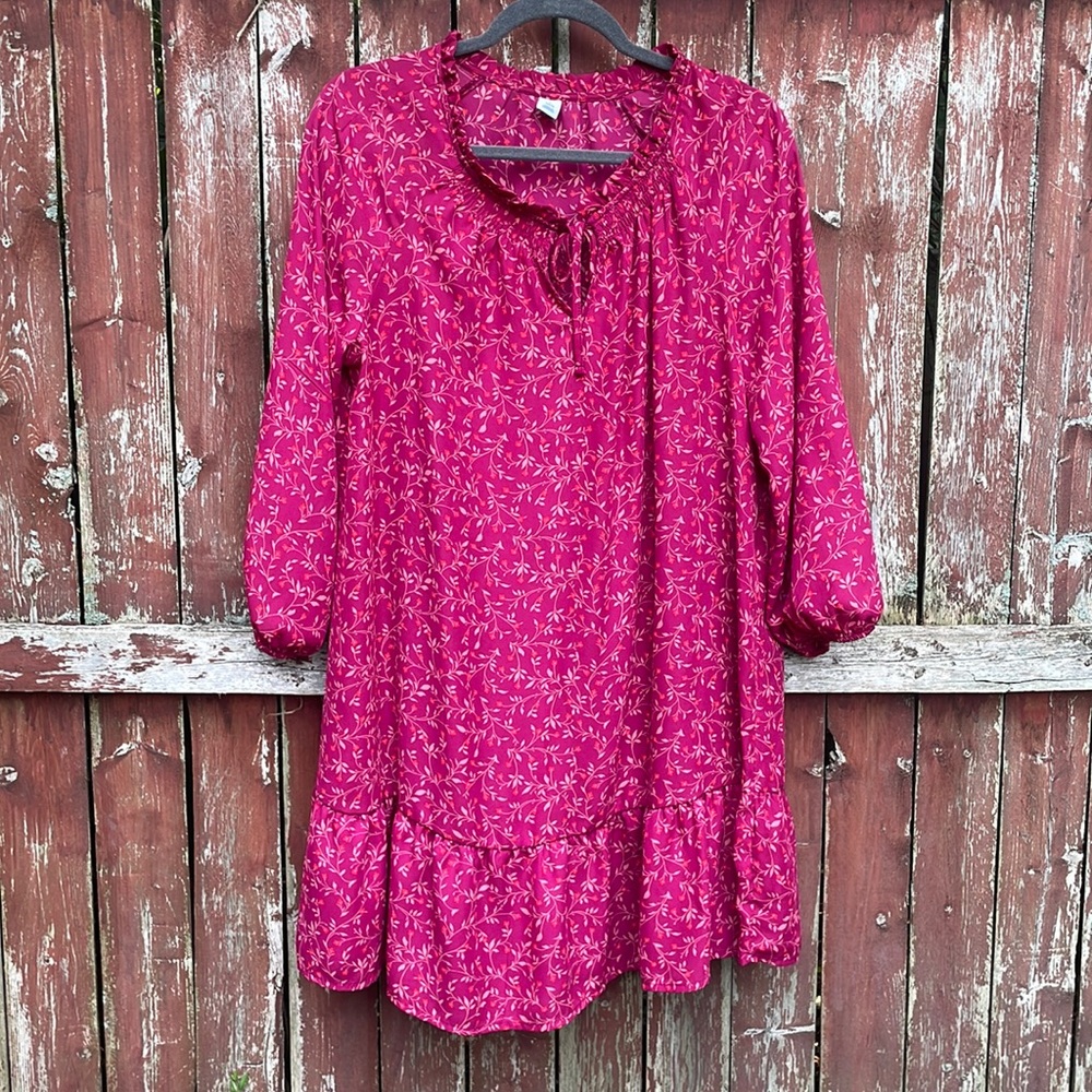 Old Navy pink floral dress | size LP